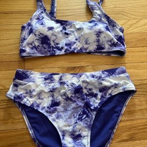 Purple and White Bikini